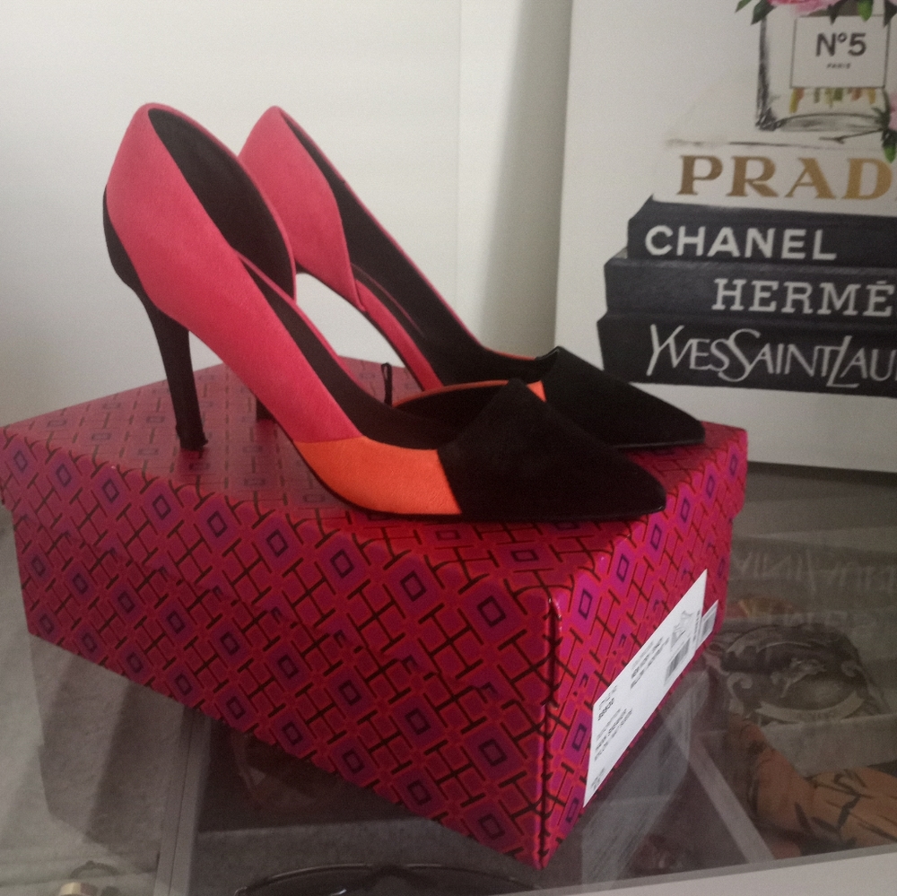 Color block heels